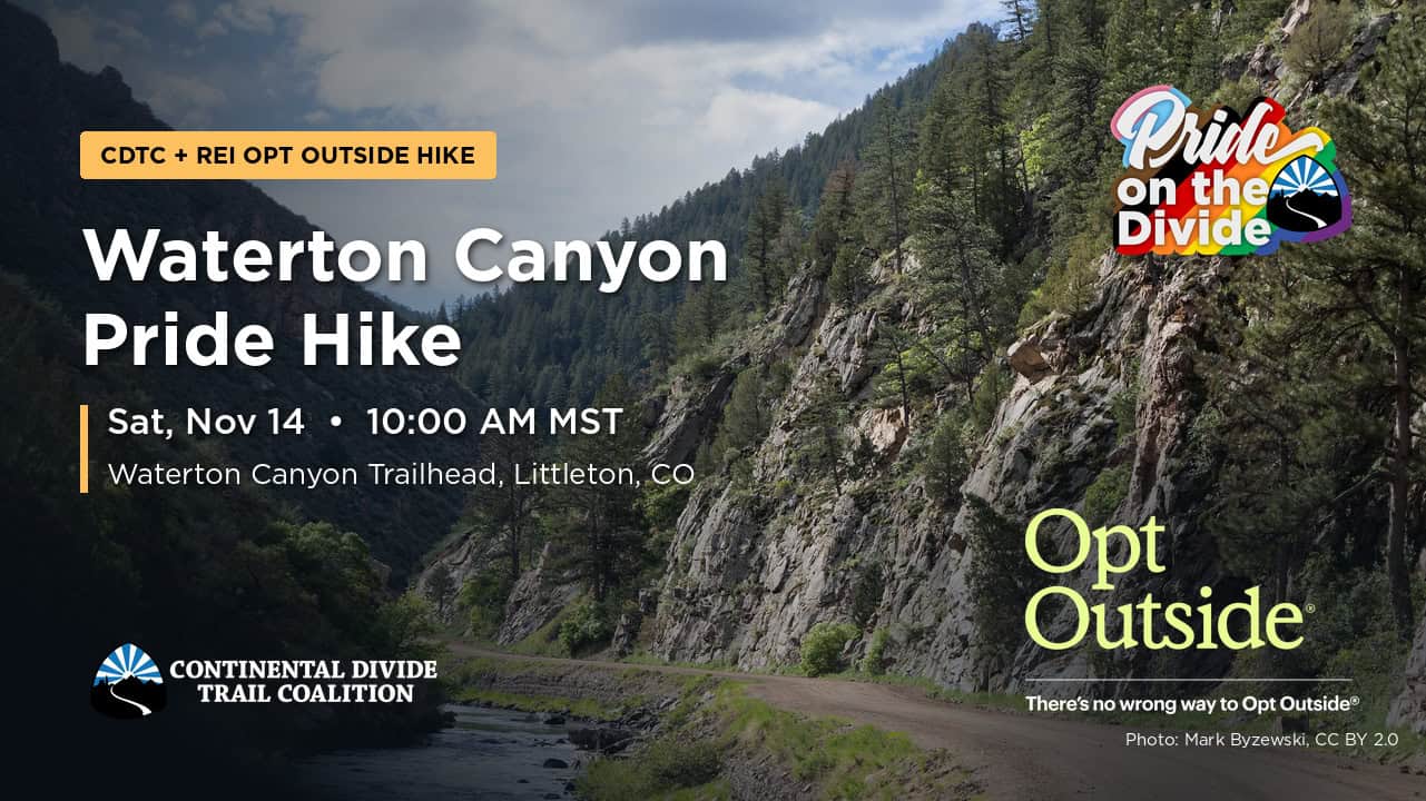 CDTC REI Optoutside Hike Waterton Canyon 2026 CDTC REI Optoutside Hike Waterton Canyon 2026