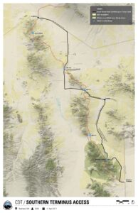 Cdt Border Access Water Cache Map