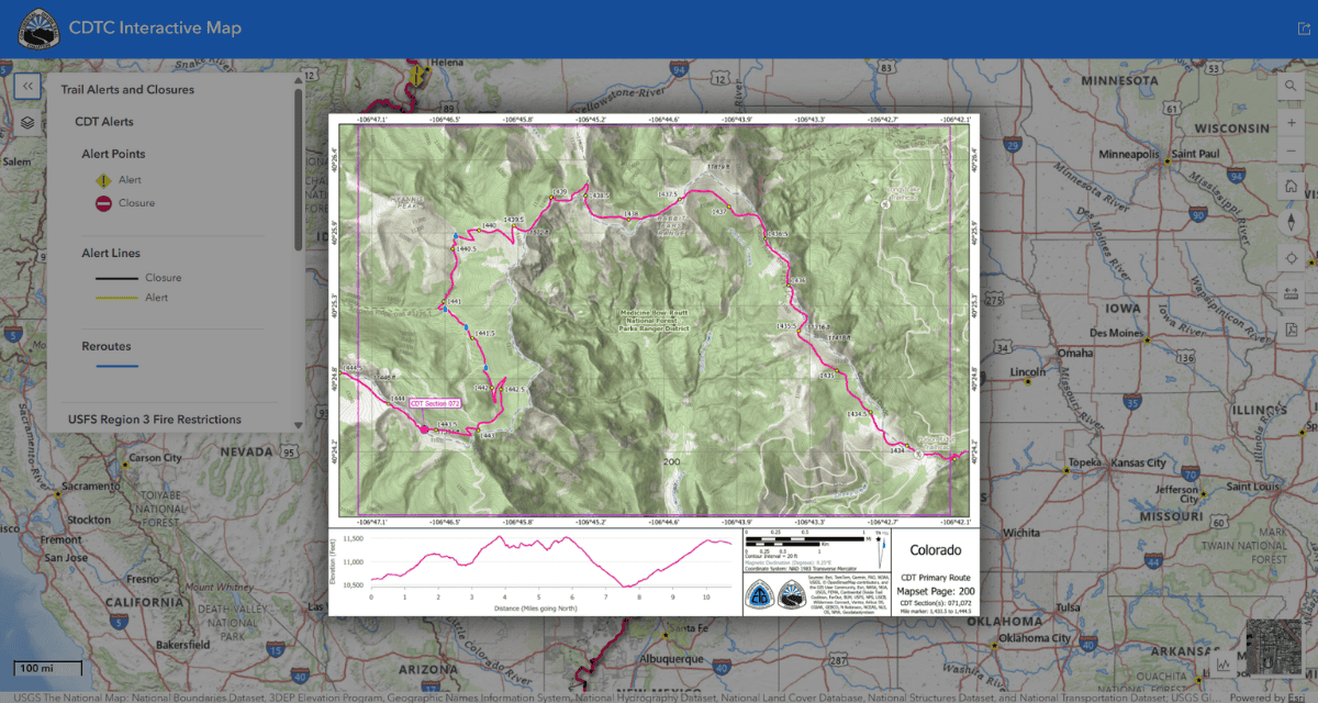 Using the CDT Interactive Map: How to Download Free PDF Section Maps ...
