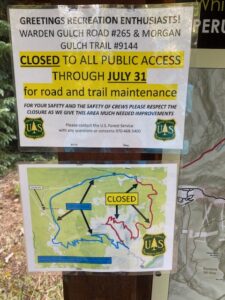 Morgan Warden Gulch Closure