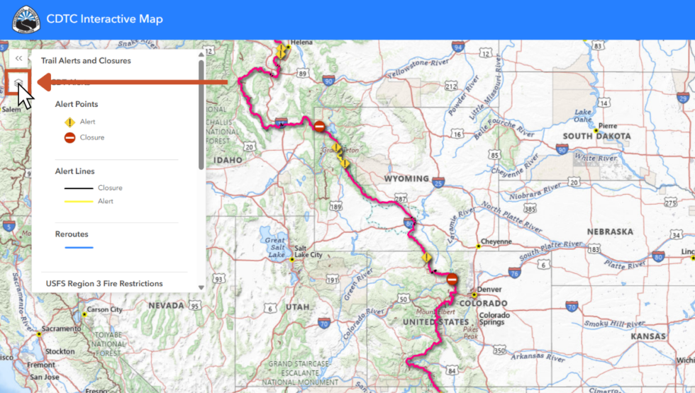 Using the CDT Interactive Map: How to Download Free PDF Section Maps ...