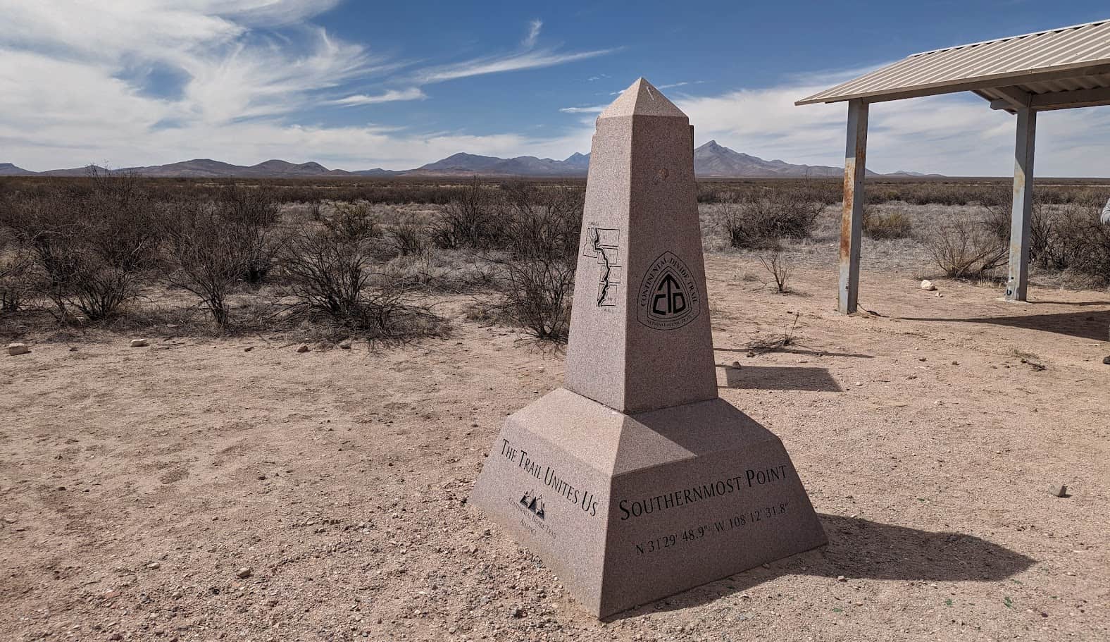 Southern Terminus Monument Looking West