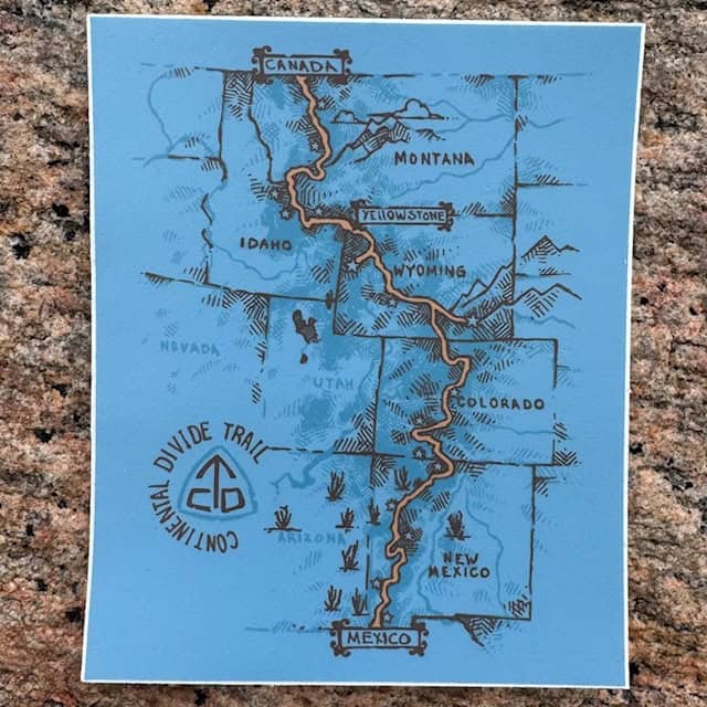 Trail Map Sticker